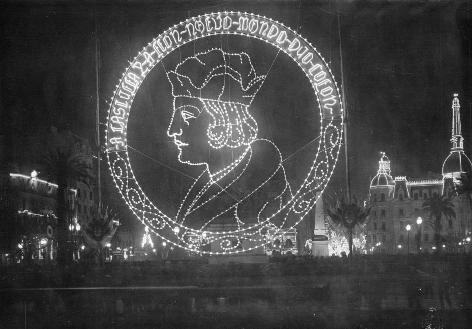 Celebración del Día de la Raza en la plaza de Mayo (Buenos Aires, Argentina), 1929