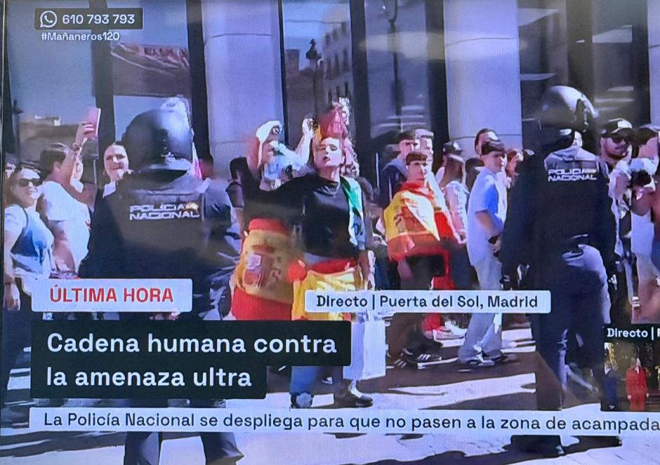 Supuesto grupo ultra que ha llegado a Sol