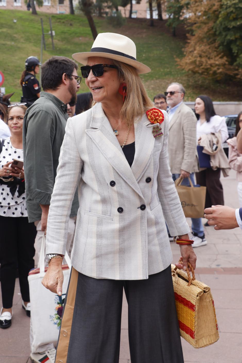 Infanta Elena de Borbon attending the last bullfight of the autumn fair. In Madrid on Monday, October 12, 2026