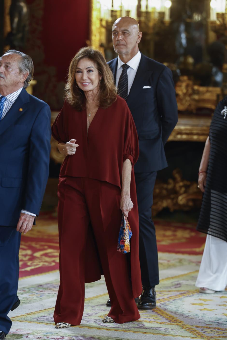 Ana Rosa Quintana attending a reception at RoyalPalace during the known as Dia de la Hispanidad, Spain's National Day, in Madrid, on Monday 12, October 2026.