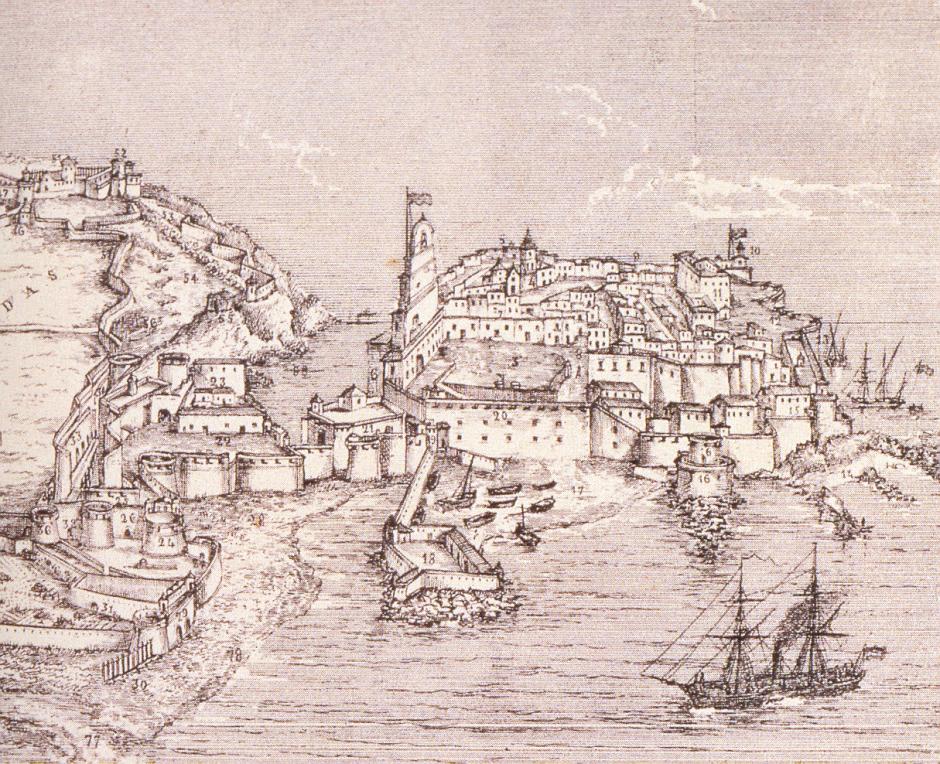 Recintos fortificados de Melilla en 1849