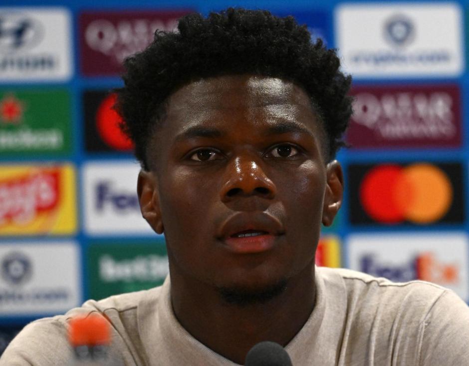 Tchouaméni atiende a los medios en la previa del partido frente a la Roma