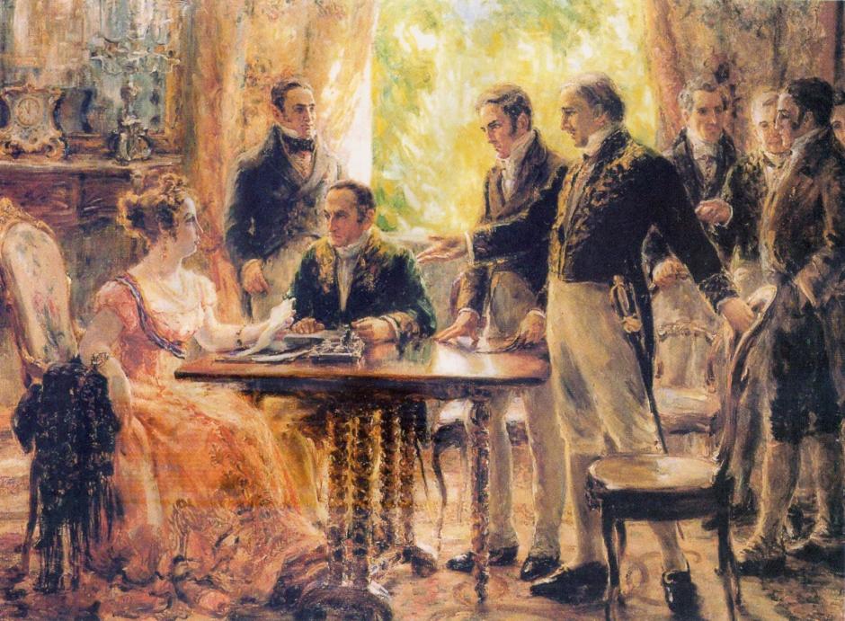 María Leopoldina preside el Consejo de Ministros como regente el 2 de septiembre de 1822