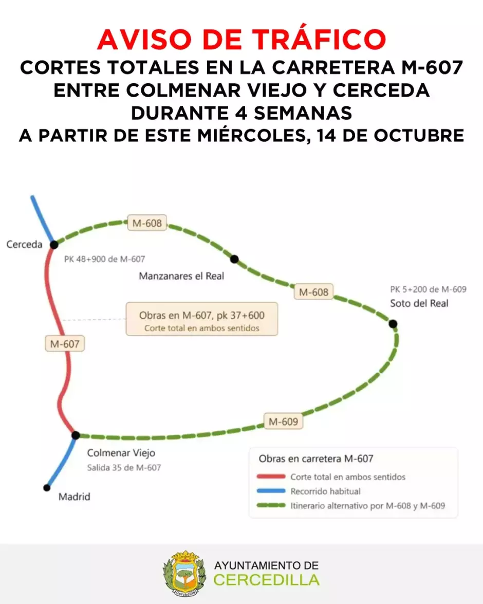 Aviso del Ayuntamiento de Cercedilla