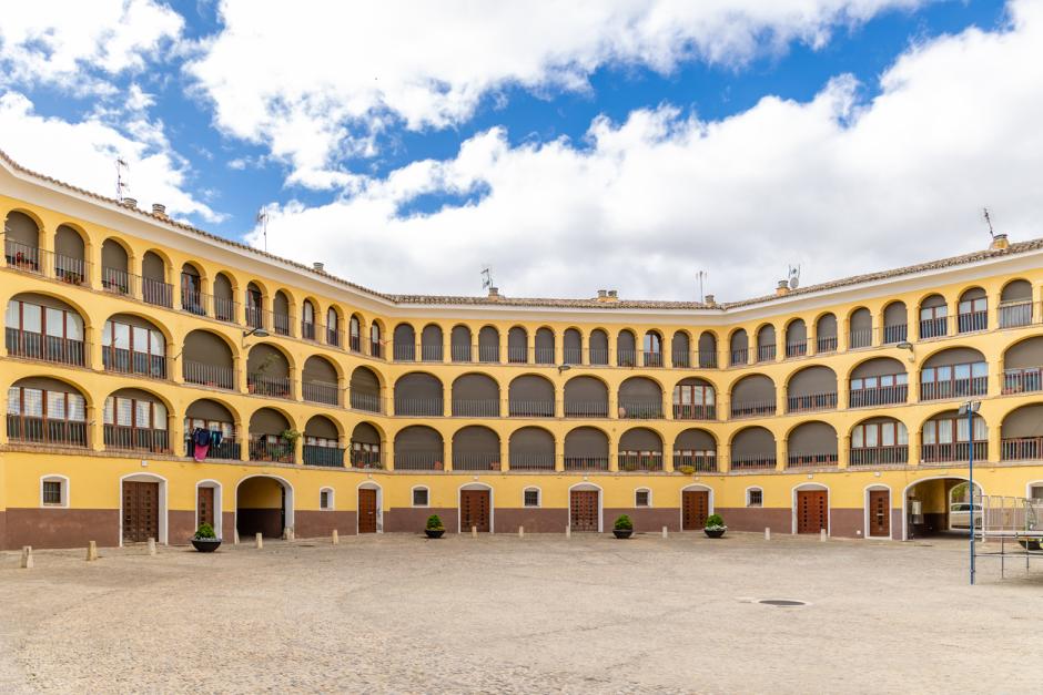 Antigua o Vieja plaza de toros de Tarazona, ahora convertida en casas