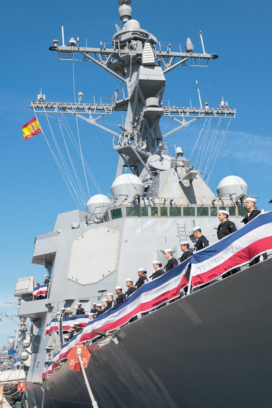 El USS John Basilone (DDG-122), en la base de Rota (Cádiz)
