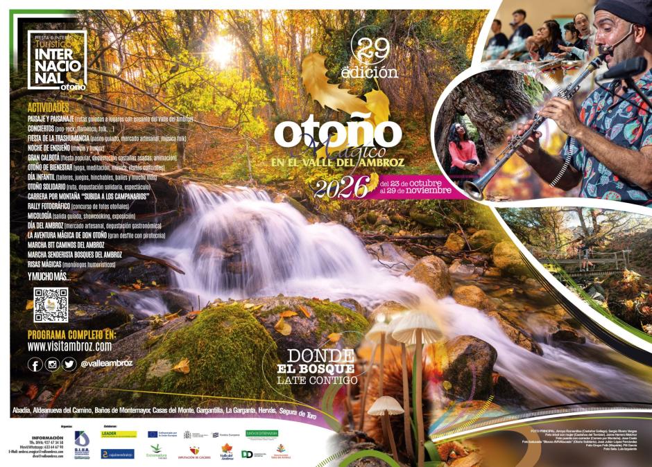 Cartel con la programación del Otoño Mágico de 2026