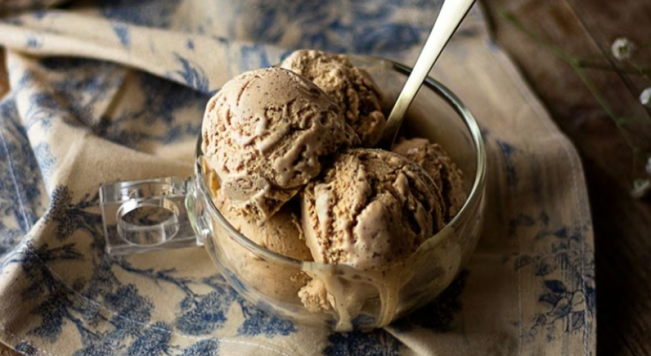 Un helado de café tradicional