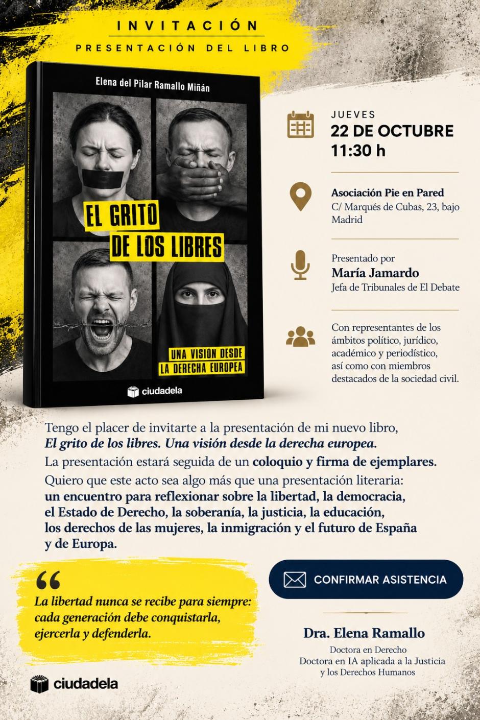 Invitación a la presentación del libro