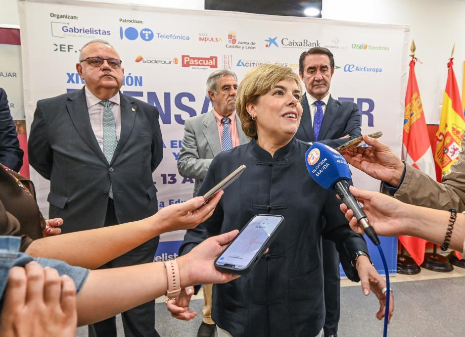 La exvicepresidenta del Gobierno, Soraya Sáenz de Santamaría, este sábado, en Burgos