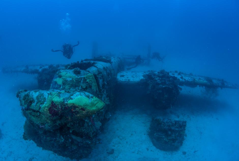 Avión de la Segunda Guerra Mundial hundido en las Islas Marshall