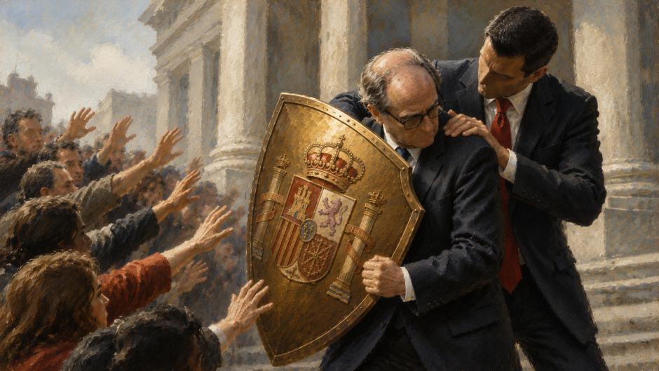Ángel Gabilondo, escudo de Sánchez