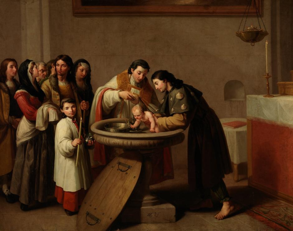 'El bautismo de san Francisco'. Obra de Zacarías González Velázquez