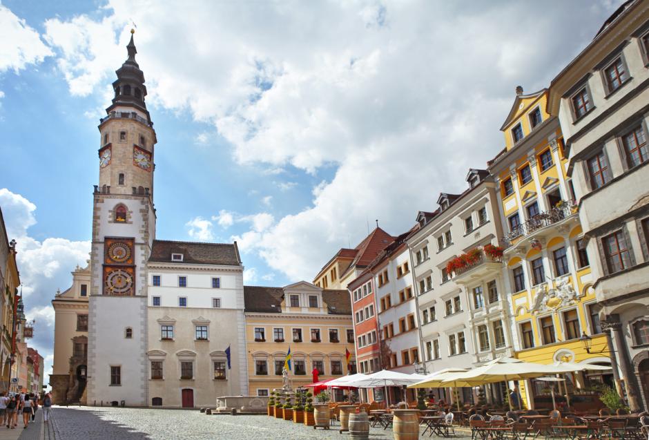 Edificio del Ayuntamiento en la plaza Untermarkt de Görlitz