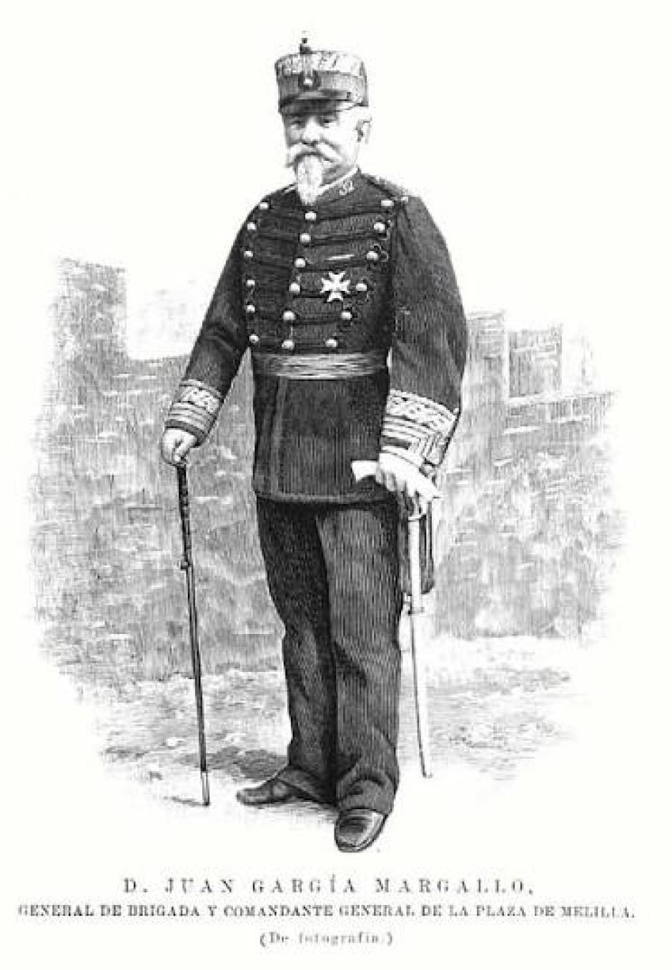 Juan García y Margallo, general de brigada y comandante general de la plaza de Melilla