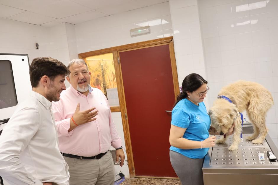 Imagen de Juan Carlos Caballero en el centro municipal de acogida de animales de Valencia
