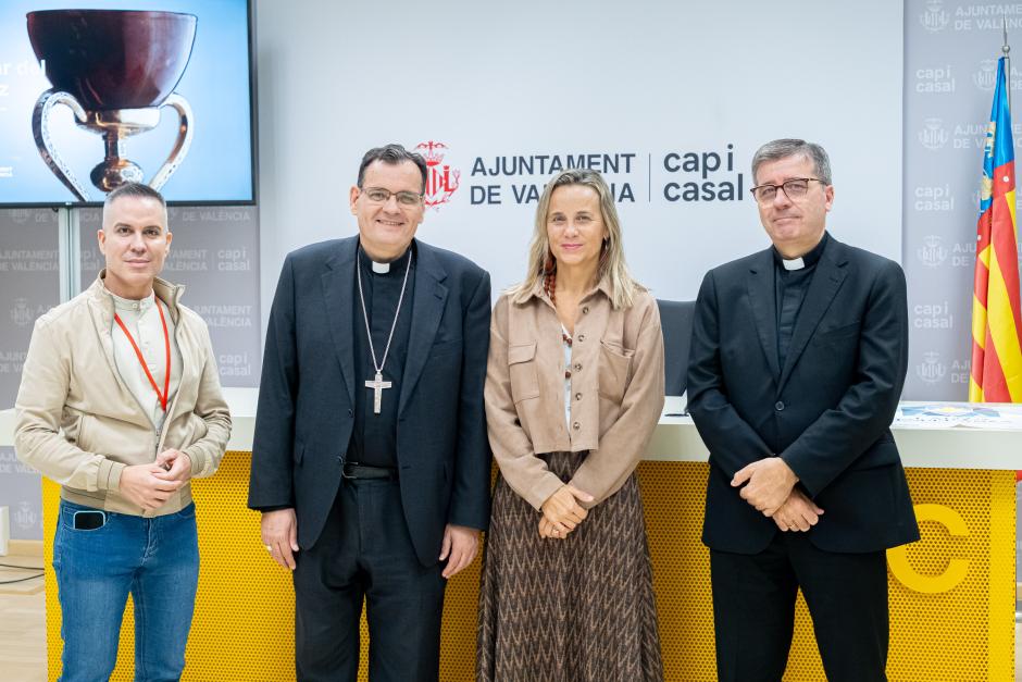Imagen tomada este martes durante la clausura del Año Jubilar del Santo Cáliz en Valencia