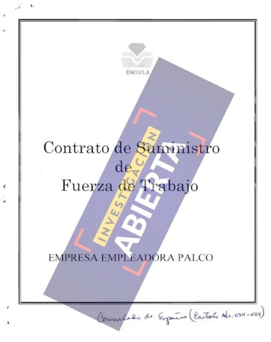 Contrato entre el Gobierno de España y el Grupo Palco (Documentos cedidos por ‘Investigación Abierta’ de Telemadrid)