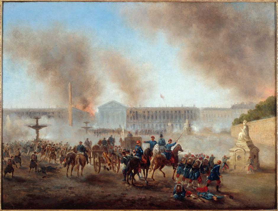 Episodio de la Comuna, Plaza de la Concordia , cuadro de Gustave Boulanger (1871)