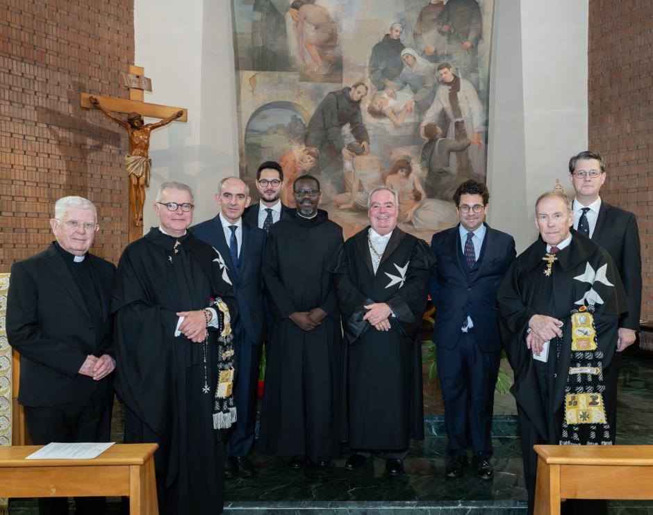 Ceremonia de la Soberana y Militar Orden de Malta junto a miembros de la Orden Hospitalaria de San Juan de Dios