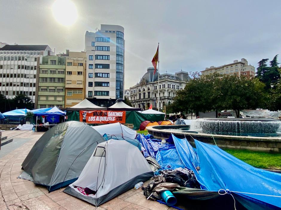 La acampada de la Escandalera, que fue instalada el pasado 2 de octubre