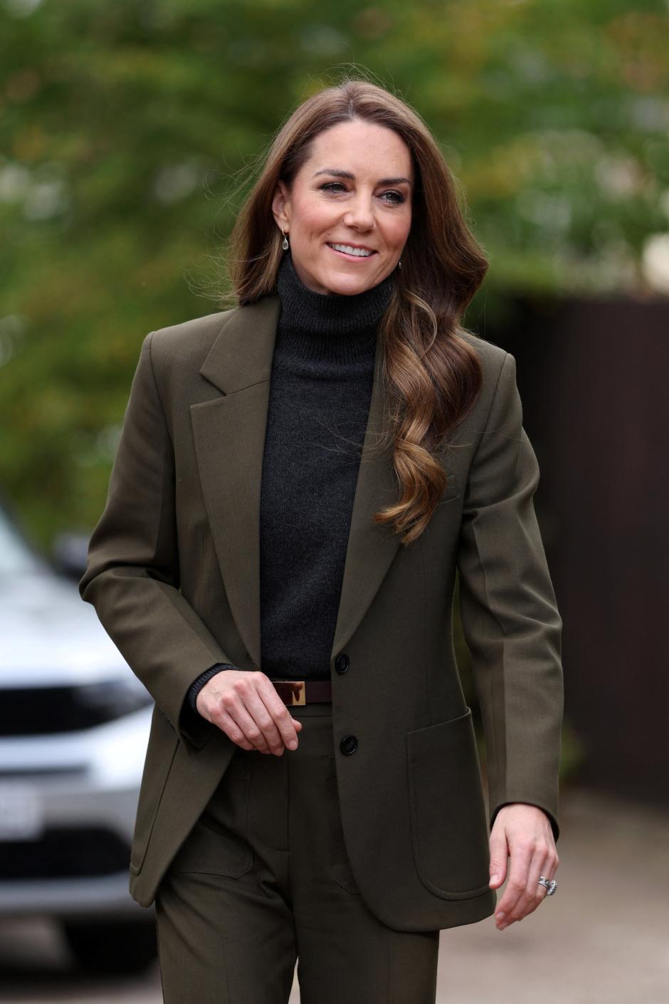 Kate Middleton , The Princess of Wales, Patron of East Anglia's Children's Hospices (EACH), views construction work with chief executive Kevin Clements, during a visit to The Treehouse children's hospice in Ipswich, Suffolk. Picture date: Thursday October 22, 2026. *** Local Caption *** .
