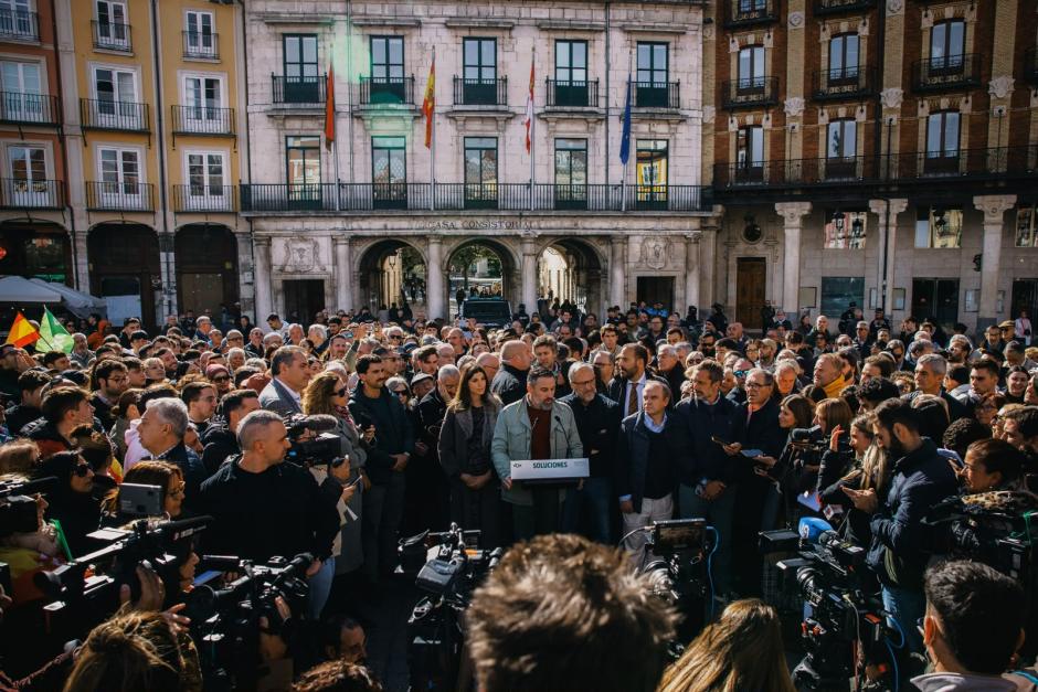 Santiago Abascal, el jueves en Burgos