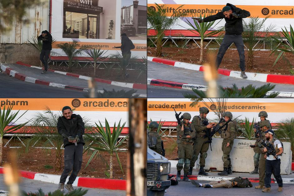 Captura de vídeo del momento del ataque en Cisjordania y la respuesta de las fuerzas israelíes