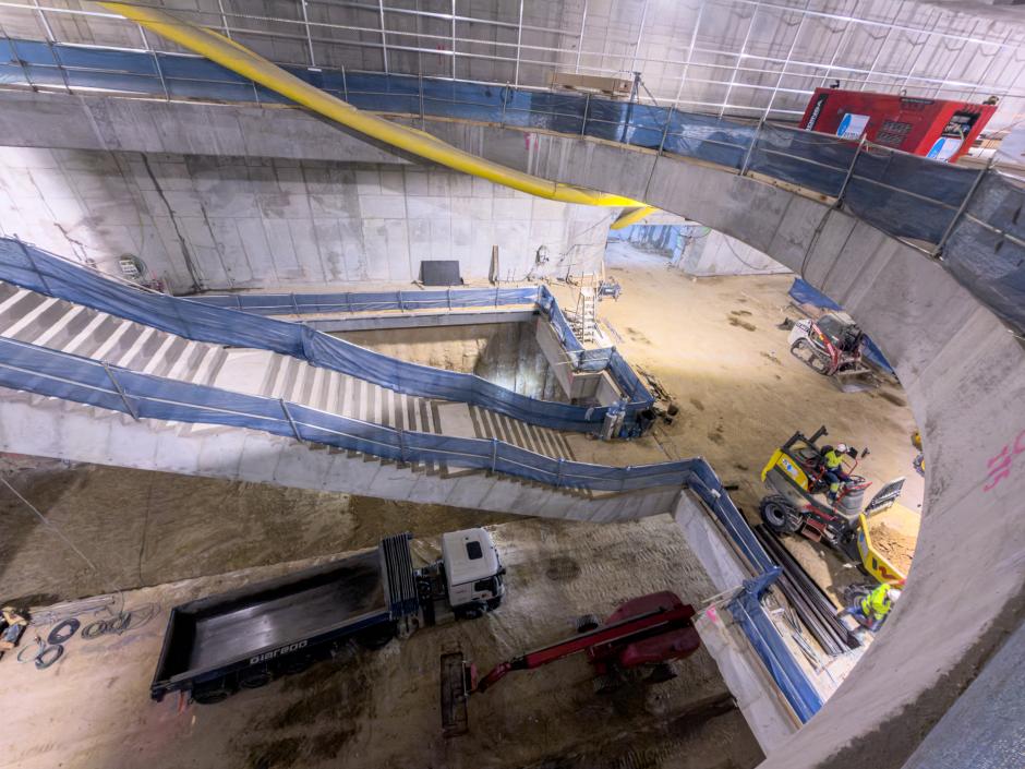 Obras de renovación integral de la estación de Metro de Santiago Bernabéu