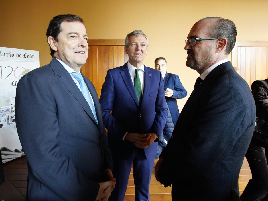 Mañueco y Rueda junto a Marco Morala, alcalde de Ponferrada