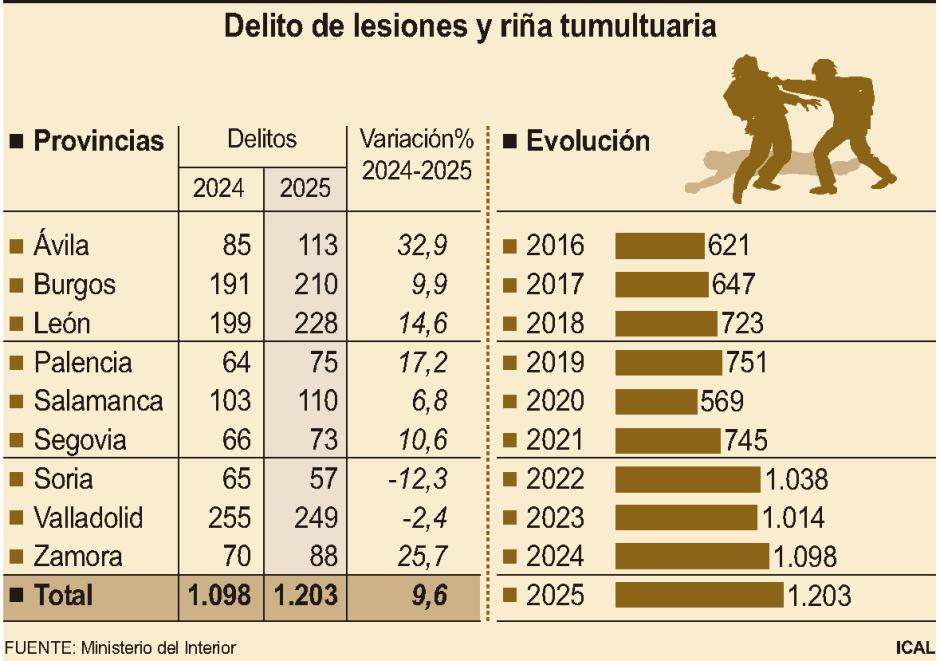 Delito de lesiones y riña tumultuaria