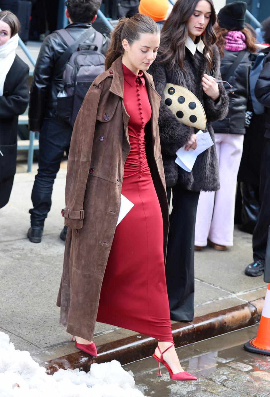 La joven, en el desfile de su abuela en la Gran Manzana