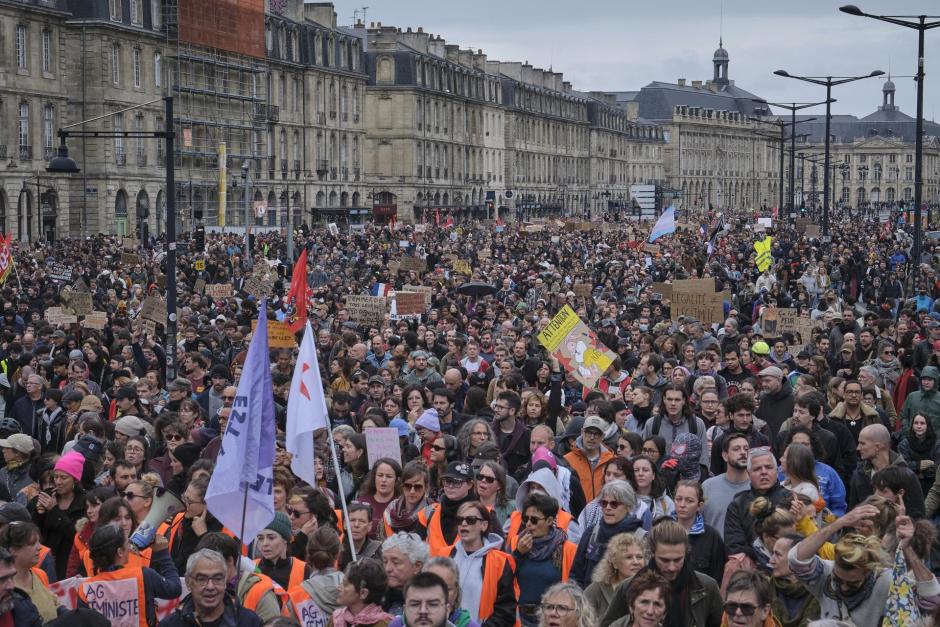 Imagen de la manifestación de Burdeos