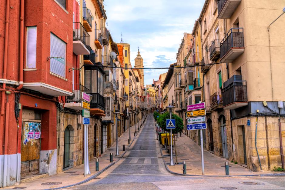 Calle en la parte histórica de Alcañiz