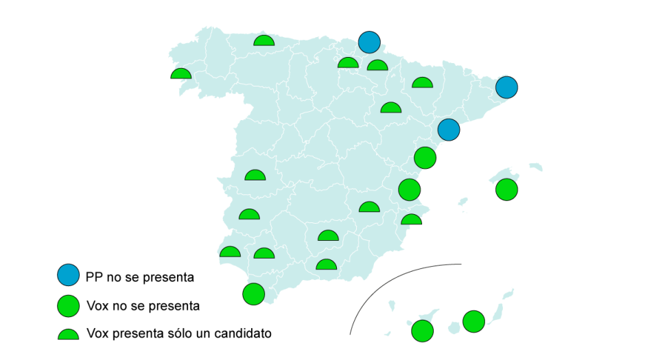 Infografía sobre el acuero del PP y Vox para el Senado