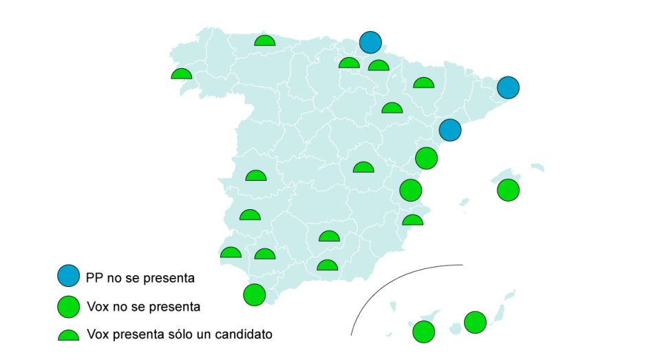 Infografía sobre el acuero del PP y Vox para el Senado