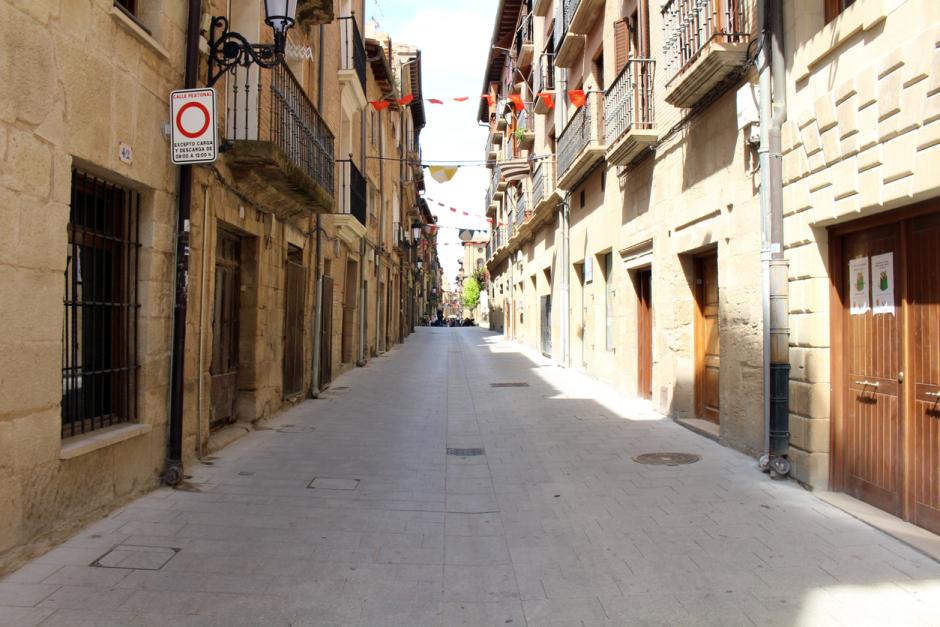 Calle de Viana, en el camino de Santiago Francés