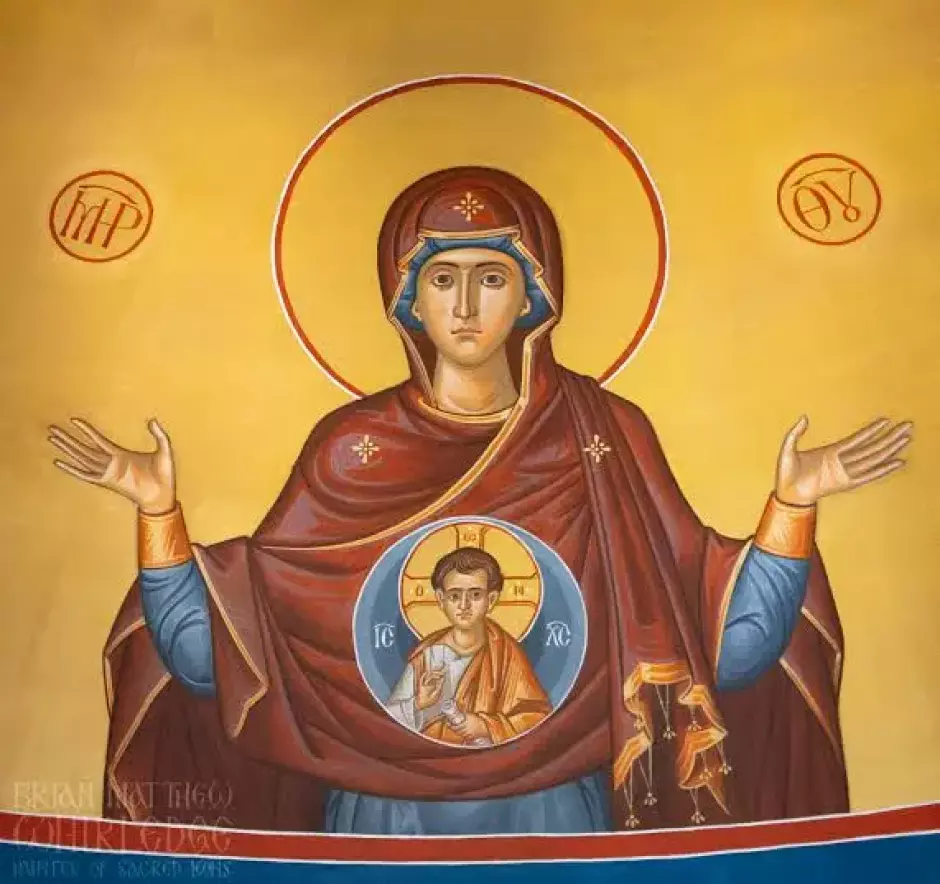 La Platytera es un conocido tema iconográfico de la tradición cristiana ortodoxa y bizantina