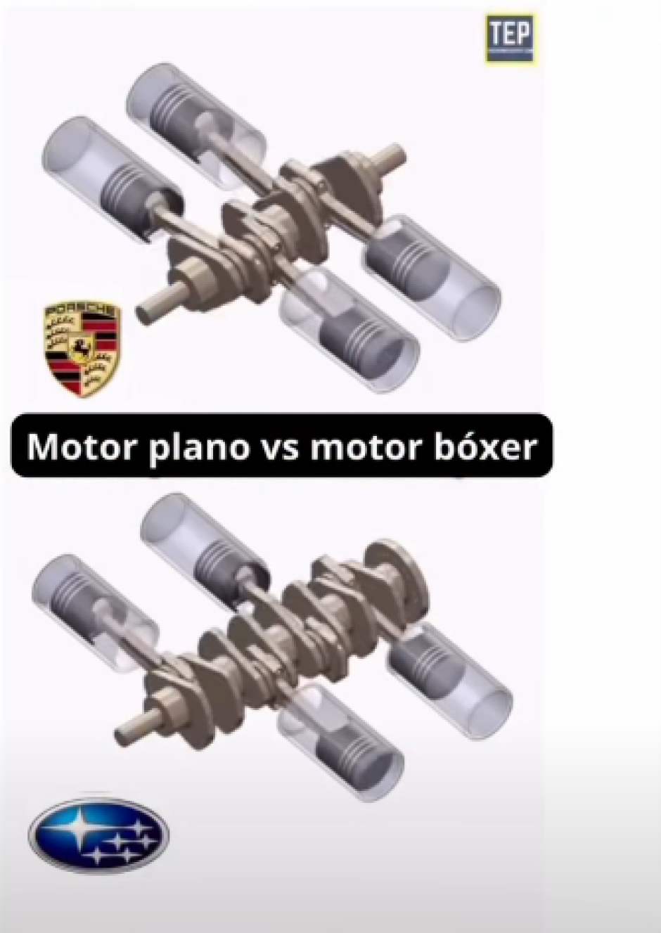 Porsche y Subaru utilizan estos motores aunque con diferencias