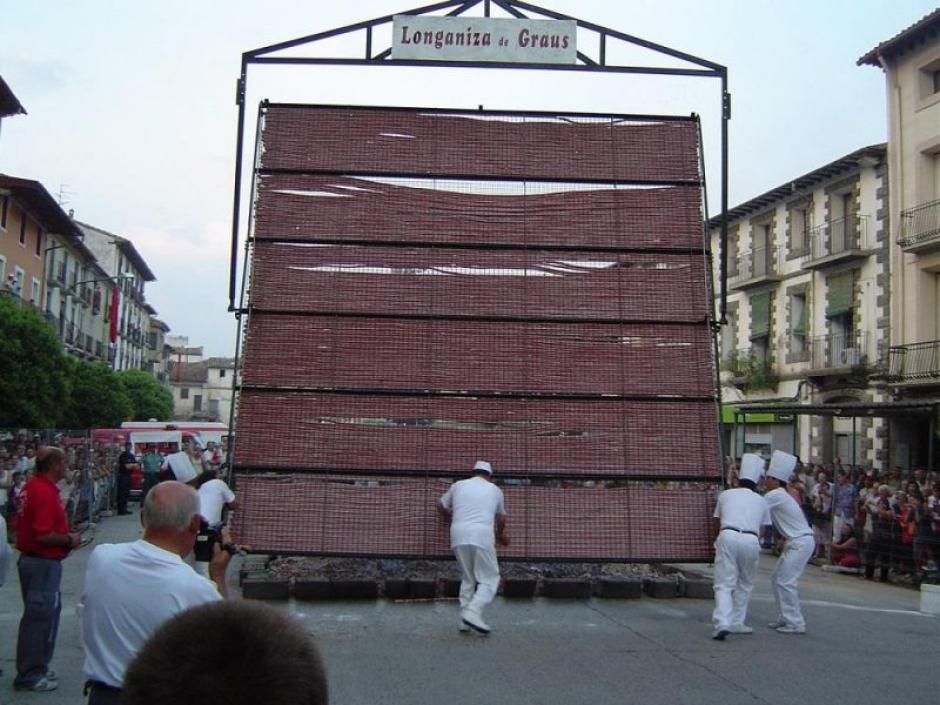 La longaniza de récord Guinness de Graus