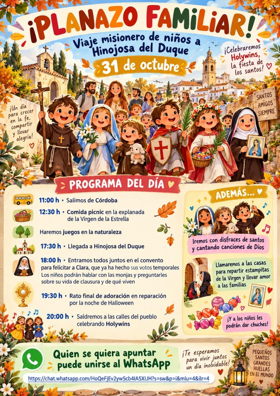 El cartel del plan familiar contrario a Halloween de la Diócesis de Córdoba
