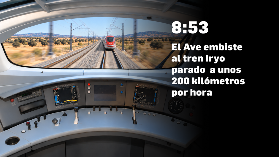Ilustración sobre el accidente de trenes en Urda (Toledo)