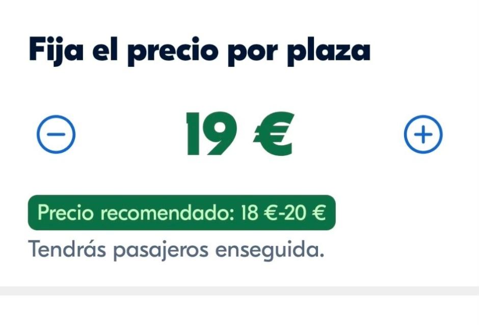 El precio recomendado por la aplicación rondaba los 20 euros