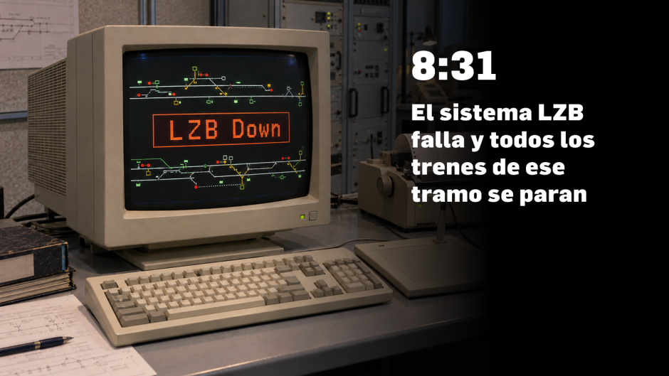 Ilustración sobre el accidente de trenes en Urda (Toledo)