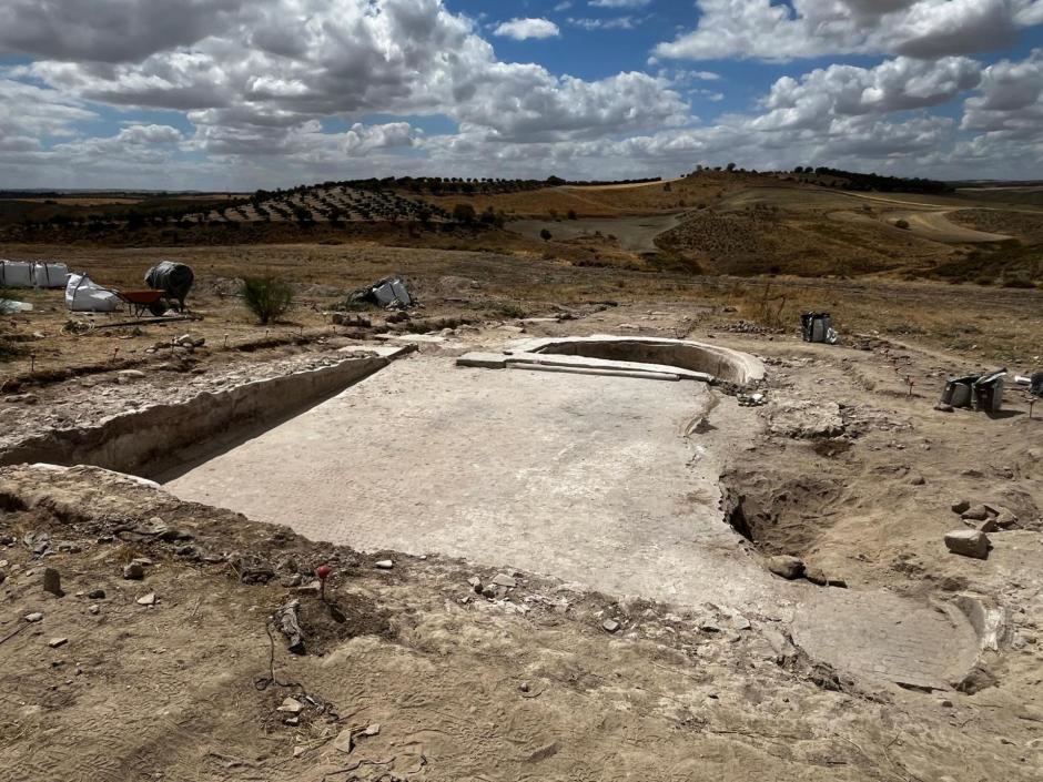 Vista de unas termas en la excavación de la antigua ciudad romana de Caraca