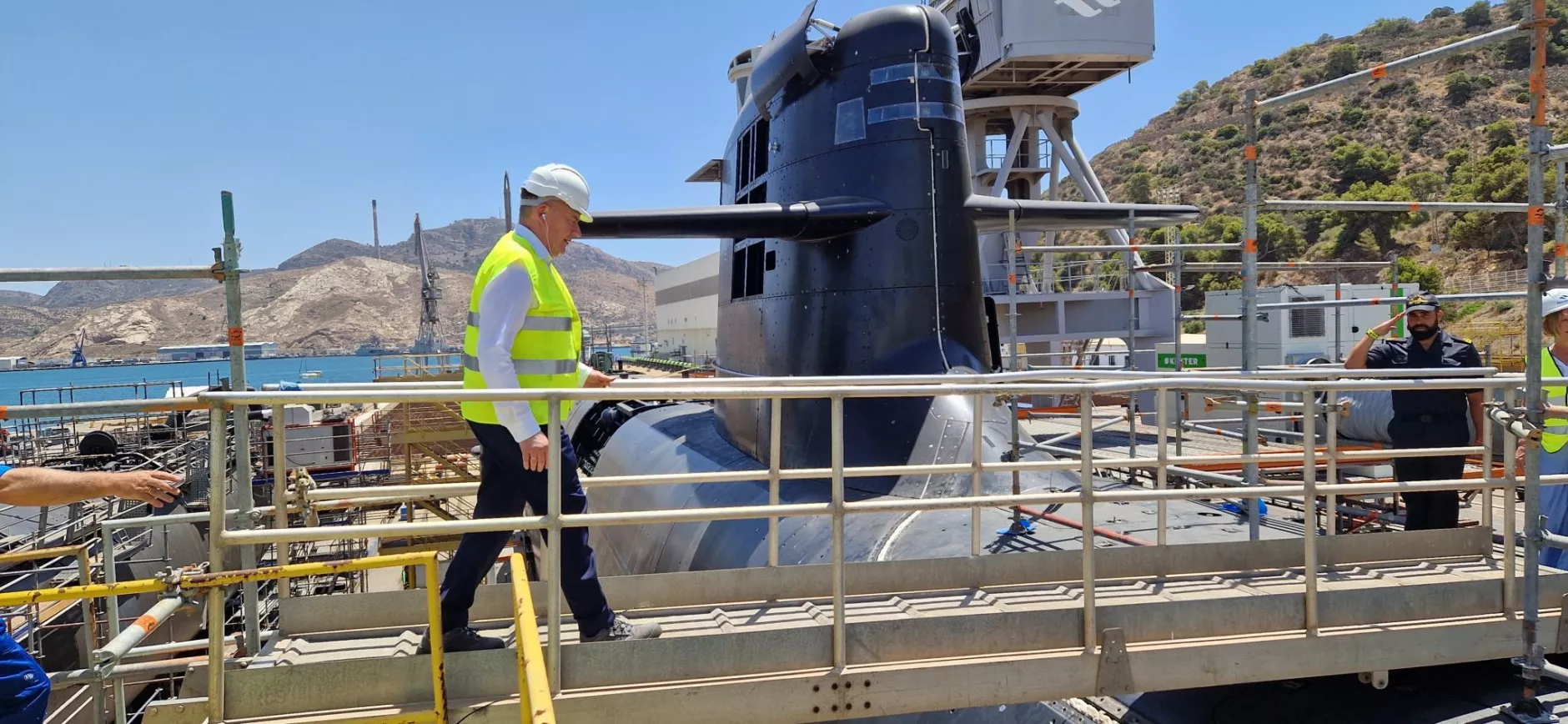 El viceministro de Defensa Nacional de Polonia, Pawel Bejda, visita las instalaciones de Navantia en CartagenaNavantia