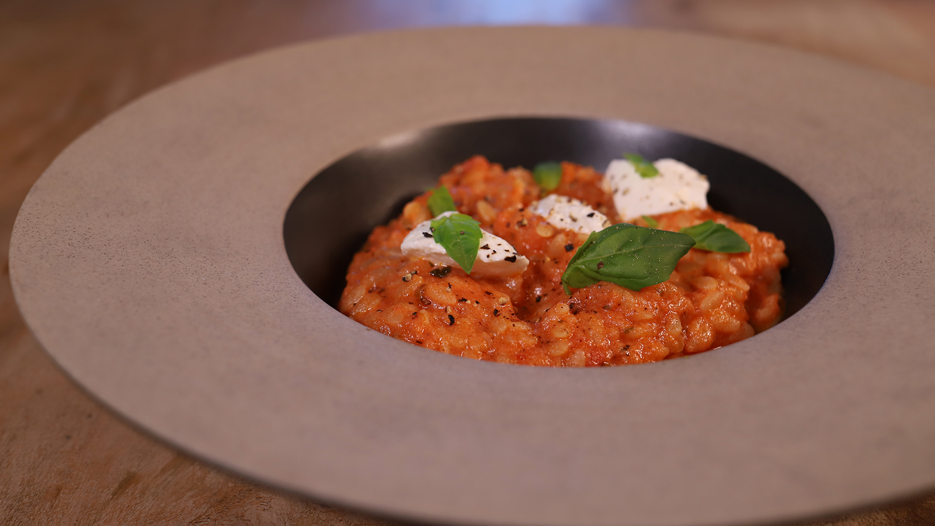 Falso risotto de tomate y ricotta