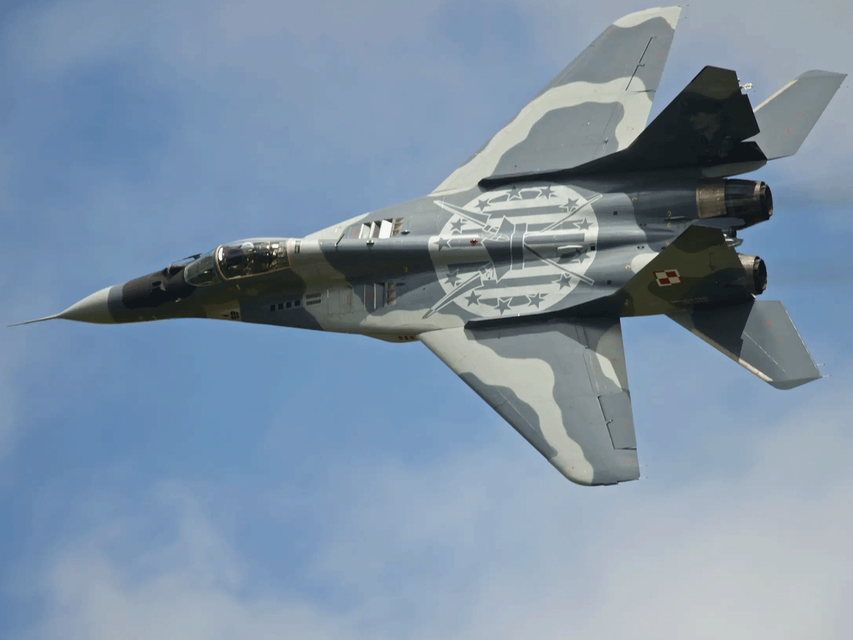 Un caza MiG-29, avión que supuestamente pilota el Fantasma de Kiev