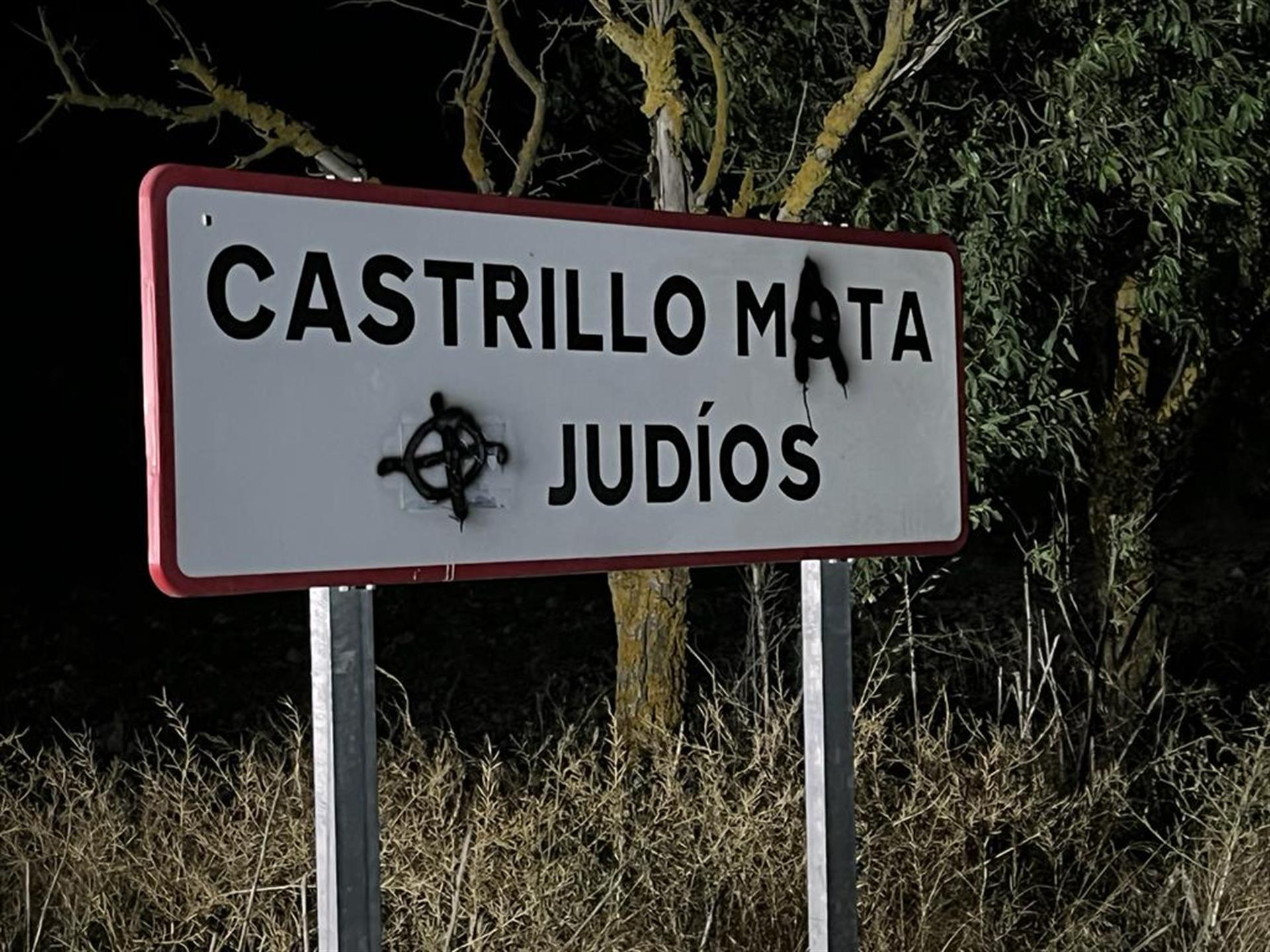 Castrillo Mota de los Judíos amanece con pintadas antisemitas