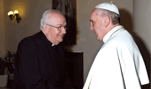 Fernando Vérgez con el Papa Francisco